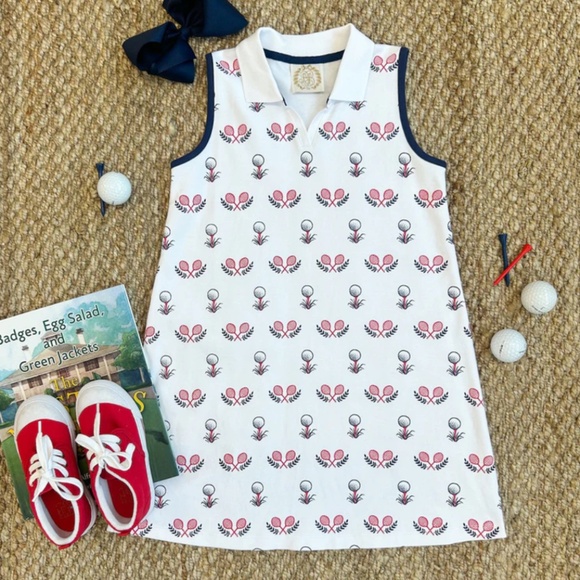 ⛳️ 🎾 TBBC Sleevless Maude’s Polo Dress 🎾 ⛳️ - Picture 1 of 8